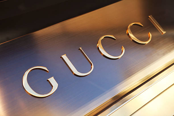 Florence, Italy - October 4, 2011: Detail of a luxury fashion brand Gucci in the centre of Florence